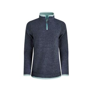 Weird Fish Womens/Ladies Beye Grid Eco Friendly Quarter Zip Fleece Top / Rich Na